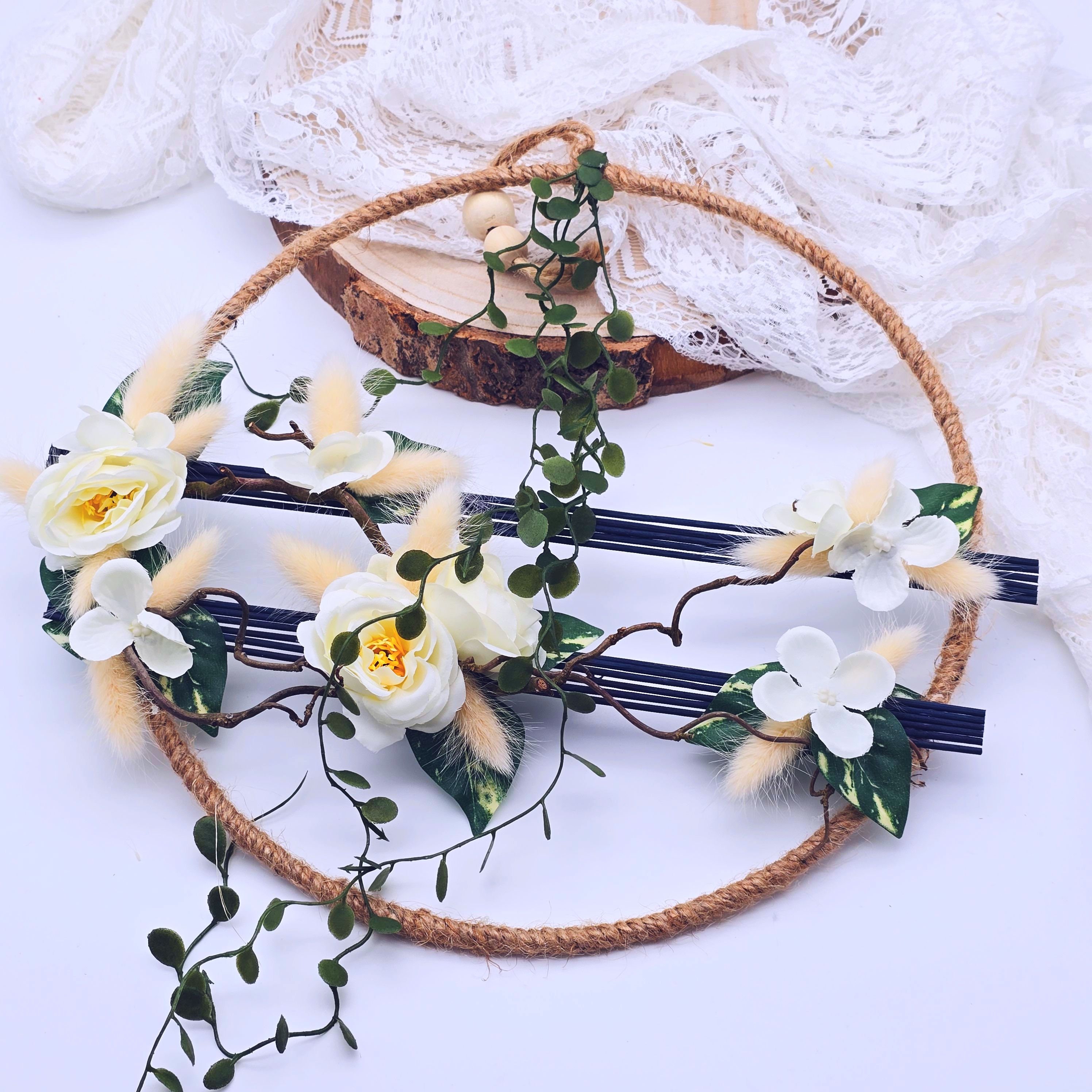 Door wreath made of dried flowers | artificial door wreath | wall and window decoration | housewarming gift | front door decoration