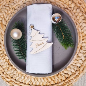 Tischkarten aus Holz | Namensschilder Weihnachten | Geschenkanhänger | Deko Weihnachtsfeier | Sets Tischkarten aus Holz, Tannenbaum