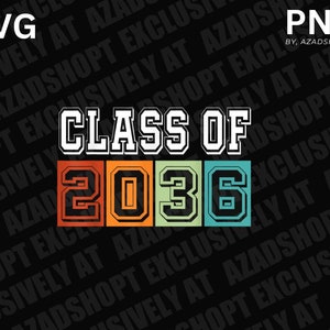 Class Of 2036 Grow With Me Back to School First Day School PNG SVG