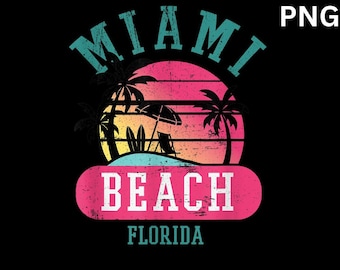 Miami Beach Florida Png Digital Download