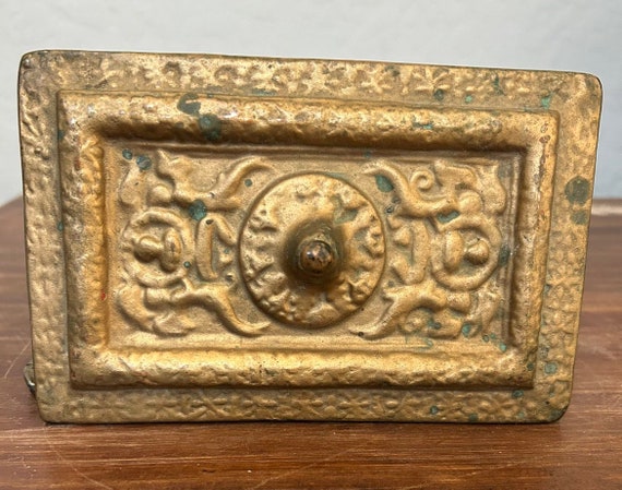 Vintage brass, plated, jewelry, trinket box - image 5
