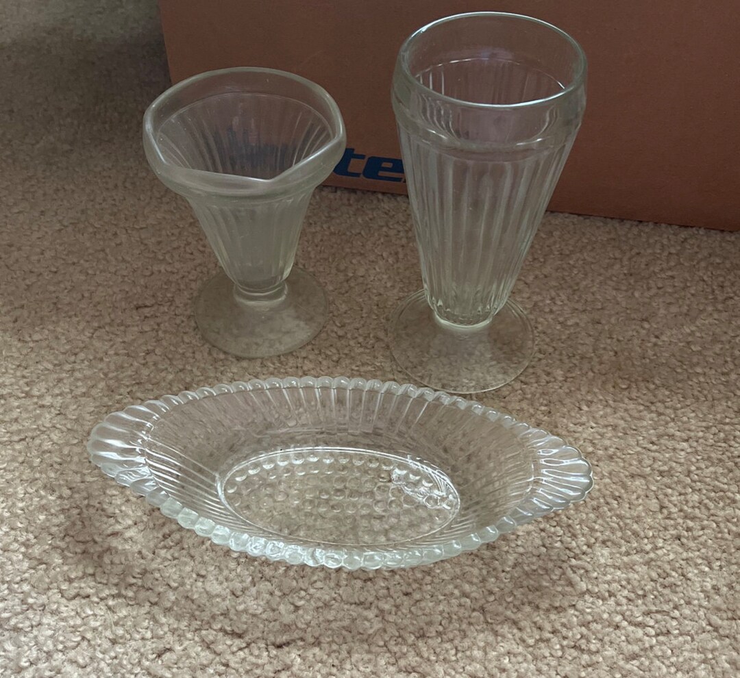 Vintage Ice Cream Glassware Etsy