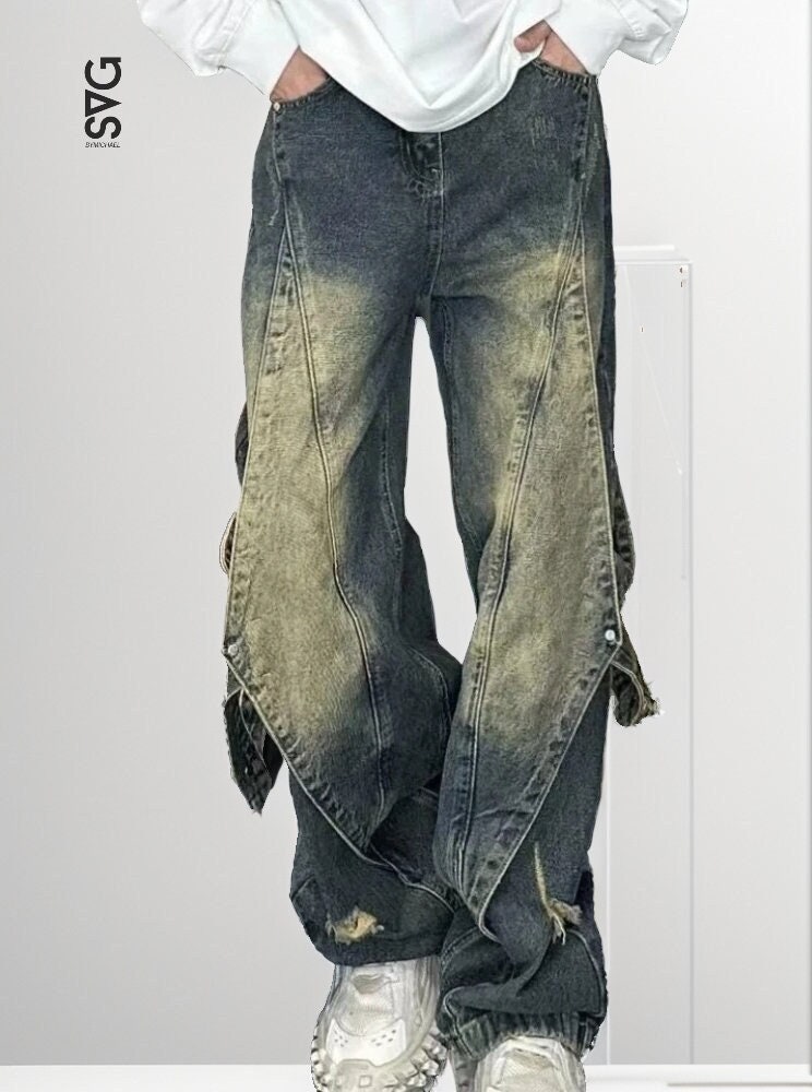 Vintage Jeans by Redwood Blue Denim Vintage Wide Leg Jeans W32 L30