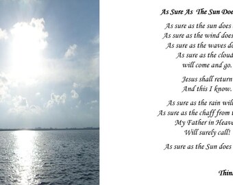 As Sure As The Sun Does Shine