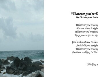 Whatever you’re Doing By Christopher Ervin
