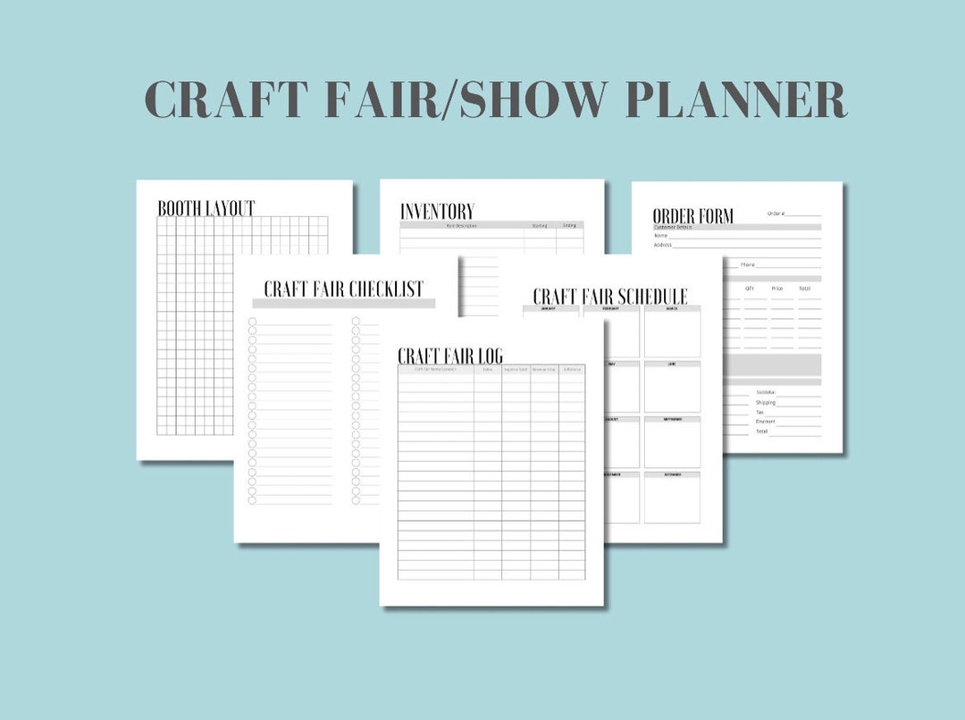 Craft Fair Planner Craft Show Planner Vendor Fair Planner Vendor Event