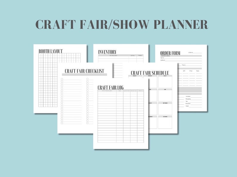 Craft Fair Planner Craft Show Planner Vendor Fair Planner Vendor Event ...