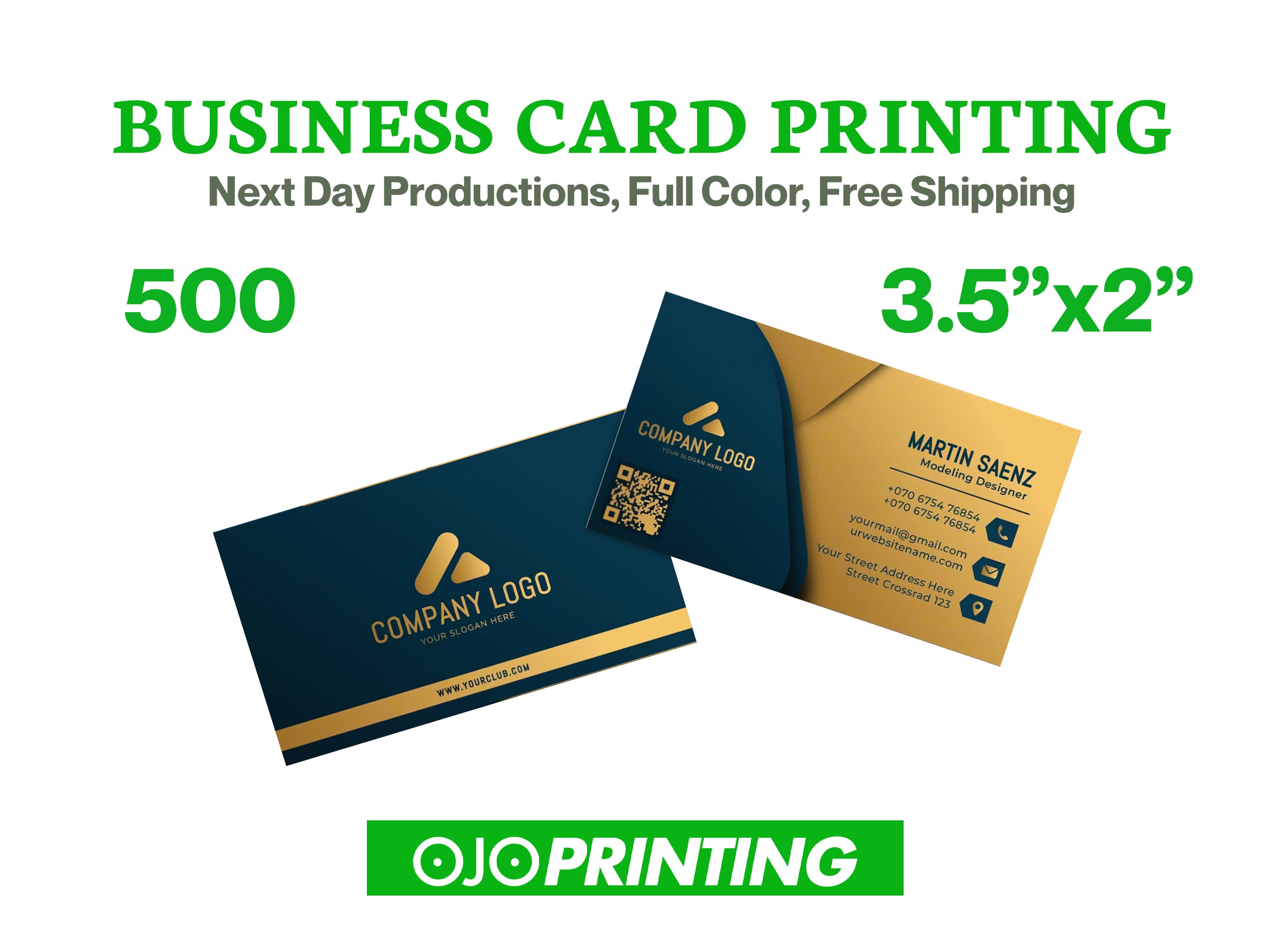 brand new color business card printing