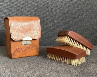 Vintage Fellpflege Set (2 Bürsten) Leder