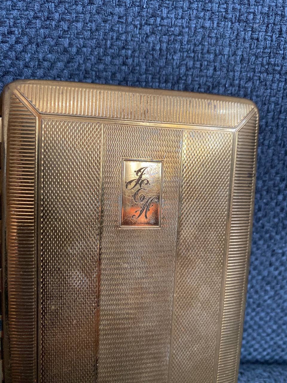 emu brand cigarette case Vintage Emu - Brand Standphast Goldoid Metal Cigarette Case