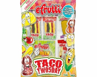 eFrutti Gummi Taco Twosday Vassoio da scaffale 2,7 once (77 g)