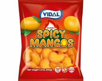 Vidal Gummi Mangos Picantes Peg Bag 3.5oz (100g)