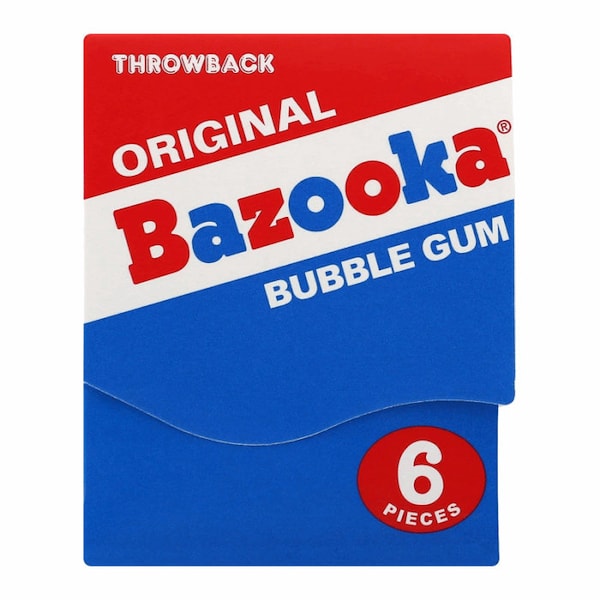 Mini portefeuille Bazooka Gum Throwback, lot de 6 (43 g)
