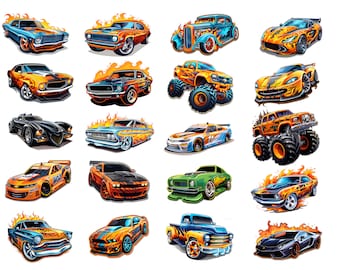 Hot Wheels 20 PNG bundle / Hot Wheels muscle car monster truck da corsa / Hot Wheels png / muscle car png / monster truck png