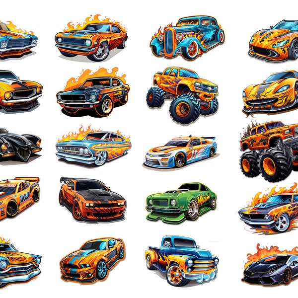 Hot Wheels 20 PNG bundle | Hot Wheels muscle car monster truck racer | Hot Wheels png | muscle car png | monster truck png