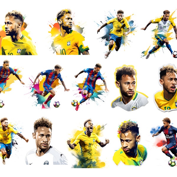 Neymar 14 PNG bundle | Neymar png | Neymar art | Neymar Junior png | Neymar Brazil png | Neymar Barcelona | Neymar PSG | football | soccer