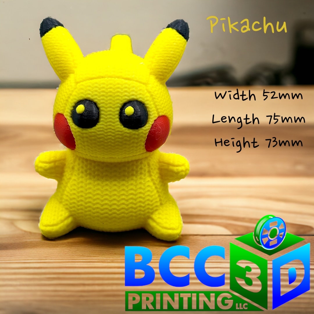 3D Printed Pokémon Knitted Pikachu, 3D Printed Knitted Pikachu Pokemon ...