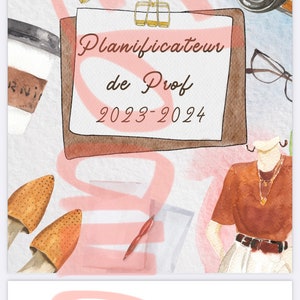 Planificateur de Prof 2023-2024 Téléchargeable Imprimable