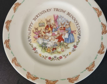 Vintage ROYAL DOULTON Bunnykins Birthday Plate