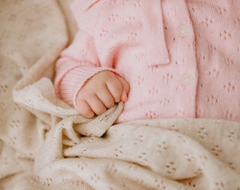 Babydeken van merinowol | Wollen babydeken | Babydeken van zuivere merinowol | Luxe babydeken | Babyshower cadeau