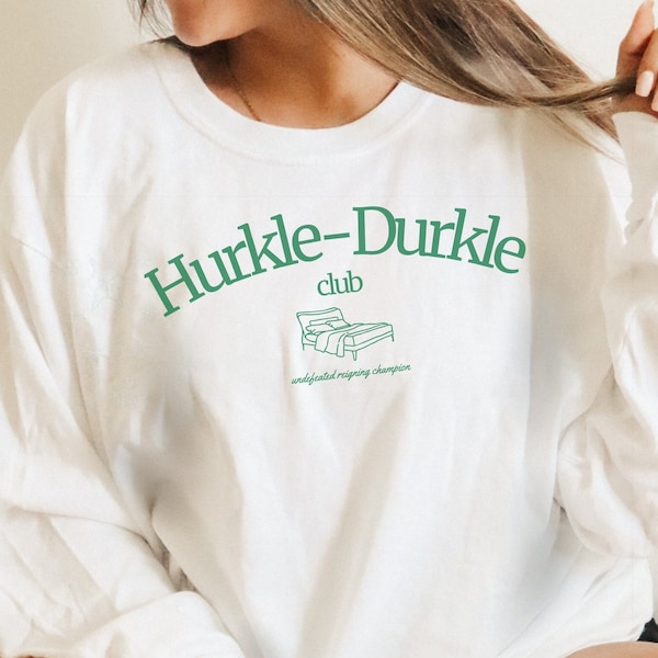 Hurkle Durkle Club Sweatshirt, Scottish Slang, Stay in Bed, Unisex Crewneck, Let's Rot, Anti-Hustle Funny TShirt Meme Gift, Scottish Gaelic