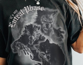 Luteal Phase Werewolf Shirt - Funny Full Moon Comfort Colors Tee