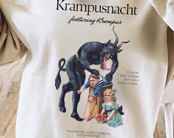 Krampusnacht Sweatshirt: German Folklore Christmas Sweater, Krampus Sweater