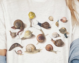Snail & Slug Graphic Tee: Forestcore Cottagecore Shirt