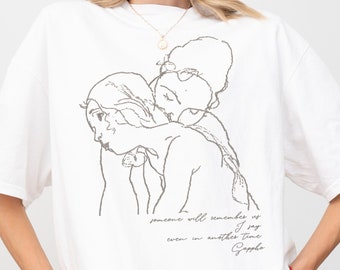 Sappho Poet Shirt: Comfort Colors Lesbian Pride Tee, Bisexual Sapphic