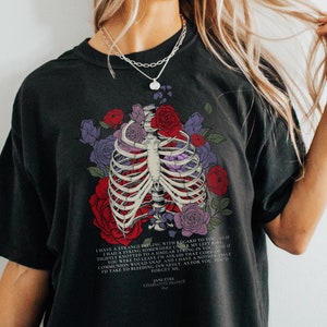 Jane Eyre Comfort Colors Shirt Dark Romance Dark Academia Feminist Shirt Charlotte Bronte Gift Ribs Shirt Jane Eyre Gift Literary Gift