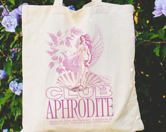 Cabas Club Aphrodite en toile de coton : cartable Déesse grecque