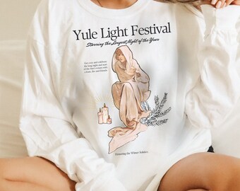 Yule Light Festival Sweatshirt, Winter Solstice Pagan Gift