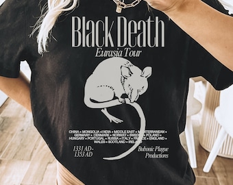 Black Death Tour Shirt - Medieval Bubonic Plague Tee