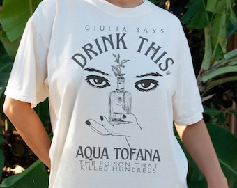 Aqua Tofana Poison Comfort Colors Shirt – Dark Academia Goth Tee