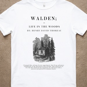 Walden by Thoreau T-Shirt: Light Academia Book Lover Gift