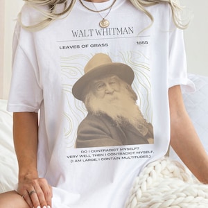 Walt Whitman Comfort Colors Shirt, Leaves of Grass, Light Academia Shirt, Booktok, Book Lover Gift, ELA Teacher, Writer Gift, Library Shirt