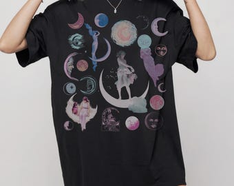 Whimsical Moon Collage Shirt: Comfort Colors Unisex Shirt