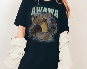 Camiseta Hyrax Meme: Presente engraçado para amantes de animais AWAWA