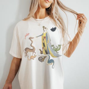 Medieval Marginalia Shirt Comfort Colors Medieval Animals Illuminated Manuscript Light Academia Bestiary Manticore Dragon Ugly Renaissance