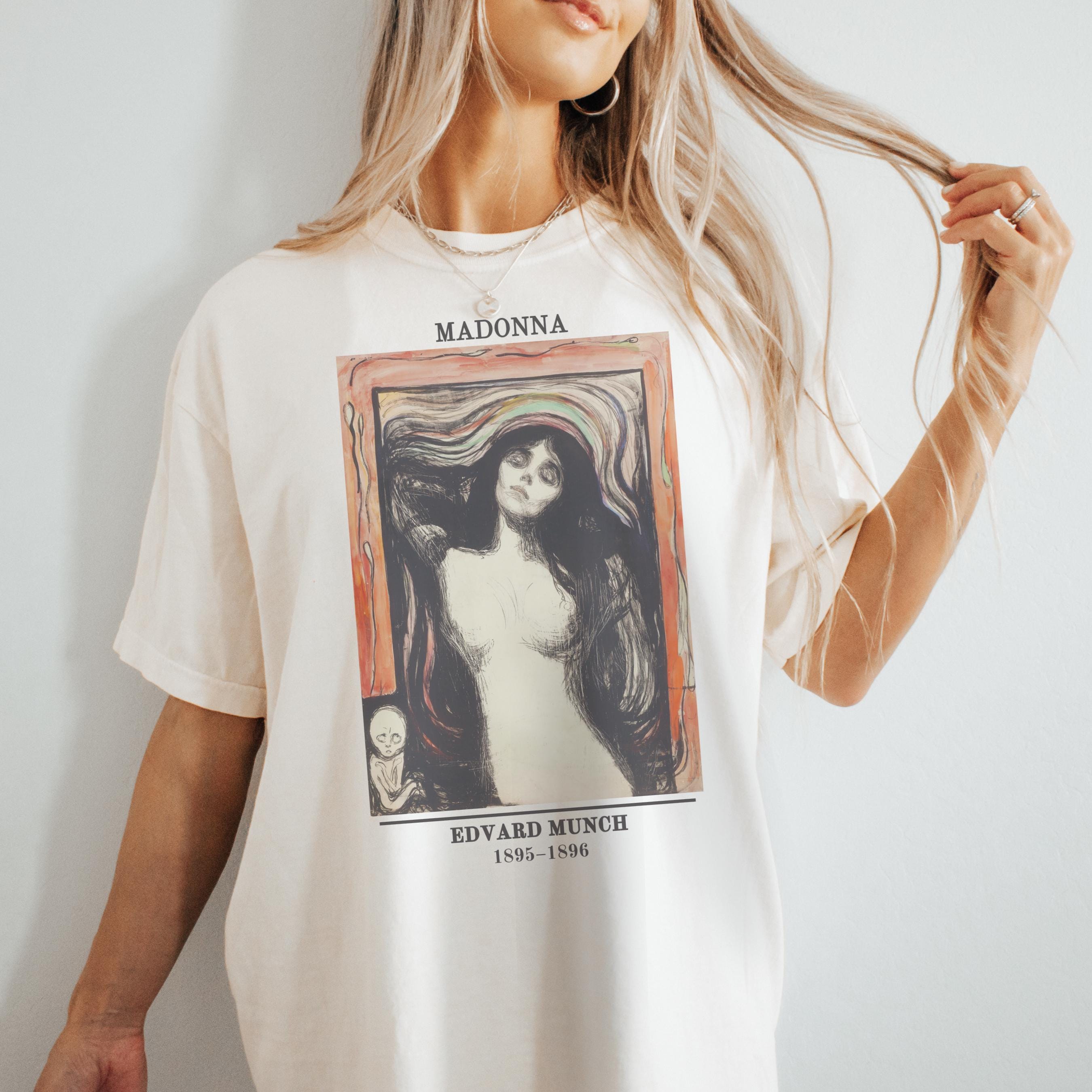 エドヴァルド・ムンク マドンナ シャツ - 快適な色彩のアート史Tシャツ