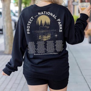 National Parks Sweatshirt US National Park Gifts Camping Gift Nature Lover Mountain Hiking Unisex Sweater 63 Parks List Park Rangers Sweater