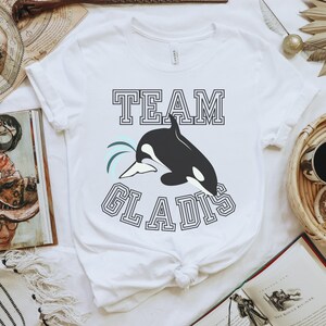 Team Gladis Orca TShirt | Orca Varsity T Shirt | Killer Whale Anti Billionaire Girlboss Orca Tee | Funny Killer Whale Shirt