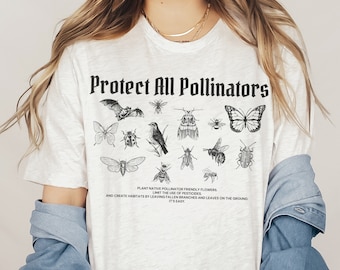 Protect Pollinators Shirt: Cottagecore Nature Lover Tee