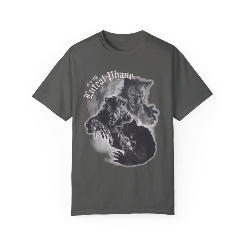 Chemise loup-garou phase lutéale - T-shirt drôle pleine lune couleurs confort image 7