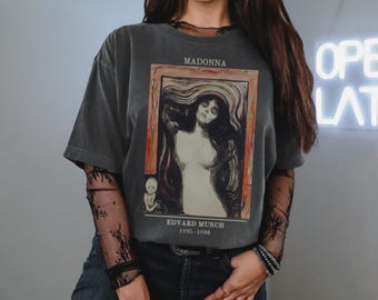 エドヴァルド・ムンク マドンナ シャツ - 快適な色彩のアート史Tシャツ