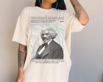 Shirt Frederick Douglass: Black Authors Matter - comfortabele kleuren