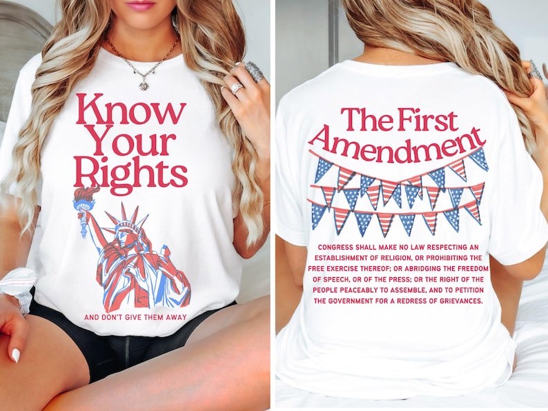 Fourth of July Shirt Know Your Rights Shirt First Amendment Shirt This ...