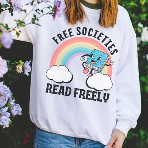 Leggi i libri proibiti Felpa Rainbow Ban Bigots Not Books Proteggi le biblioteche Proteggi i bibliotecari Florida Stop Book Banning DeSantis
