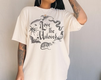 Love the Unloved  Shirt Comfort Colors Bug Shirt Pigeon Love Shirt Unisex &quot;Vermin&quot; Shirt Spider Snake Shirt Retro Bugs Entomology Tee