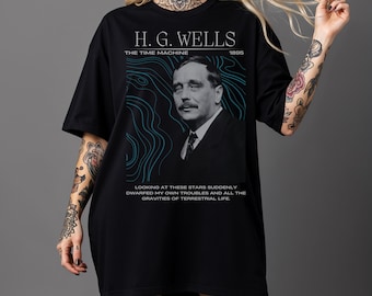 The Time Machine Shirt:  Comfort Colors H.G. Wells Shirt SciFi Author Shirt